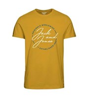 Jack & Jones Yellow Circle Logo Crew Neck T-Shirt